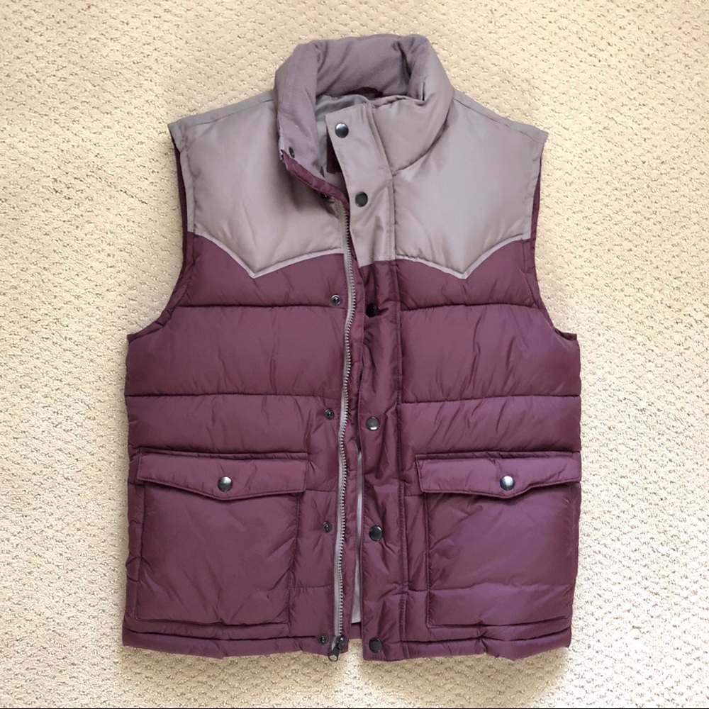 Forever 21 Maroon Puffer Vest